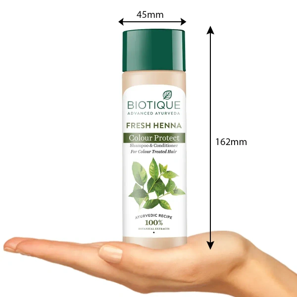 BIOTIQUE Fresh henna colour protect shampoo & conditioner- Biotique - 190ml