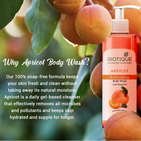 BIOTIQUE Bio Apricot Body Wash - Biotique - 800Ml