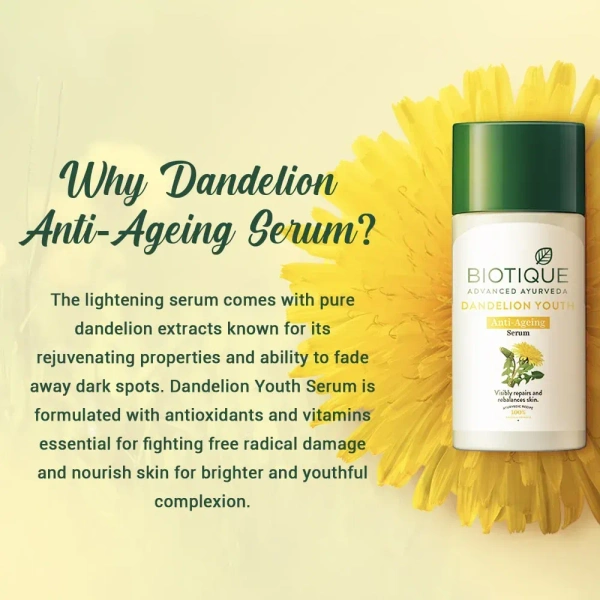 BIOTIQUE Dandelion youth anti-ageing serum - Biotique - 40ml