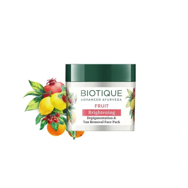 BIOTIQUE Fruit Brightening Depigmentation & Tan Removal Face Pack - Biotique - 100g