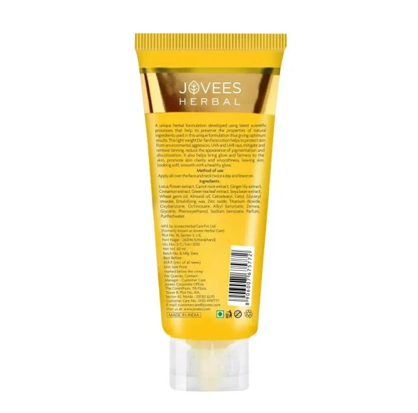 JOVEES HERBAL CARE De-Tan Lotion - Jovees - 60ml