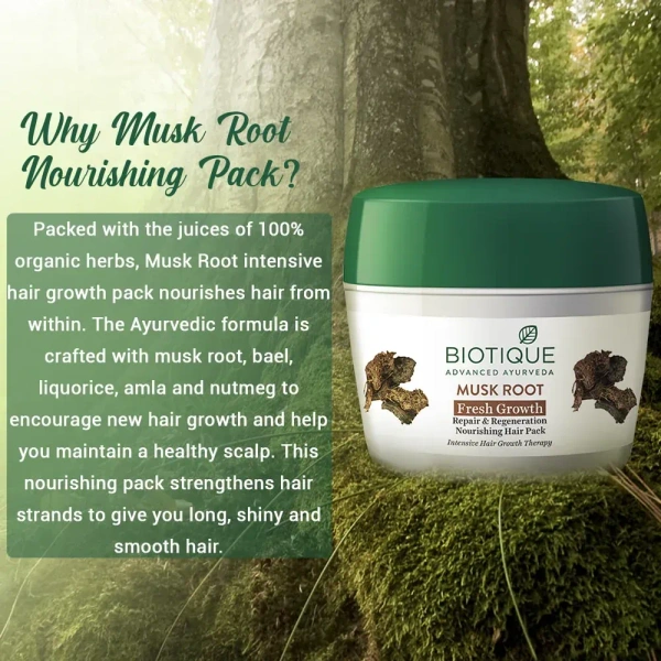 BIOTIQUE Musk Root Hair Pack - Biotique - 230ml