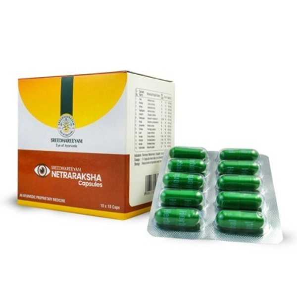 SREEDHAREEYAM Netraraksha Capsules - Sreedhareeyam - 10 Capsules