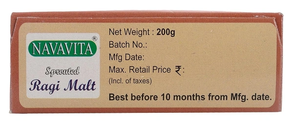 SHREE AGRO FOODS Navavita Sprouted Ragi Malt - Shree  - 500Gm