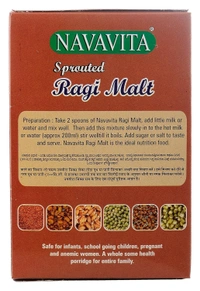 SHREE AGRO FOODS Navavita Sprouted Ragi Malt - Shree  - 500Gm