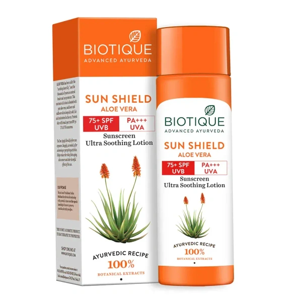 BIOTIQUE Sun shield aloe vera 75+spf sunscreen lotion - Biotique - 190ml