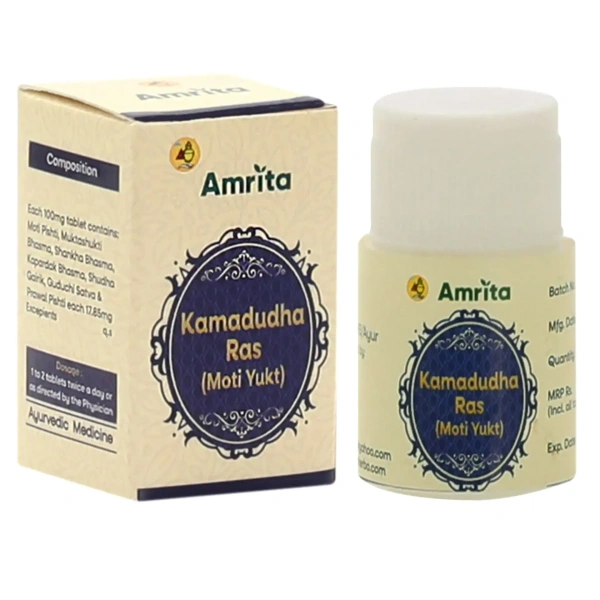 AMRITA DRUGS  Kamadhuda Ras(Moti Yukta) - Amrita - 30 Tablet