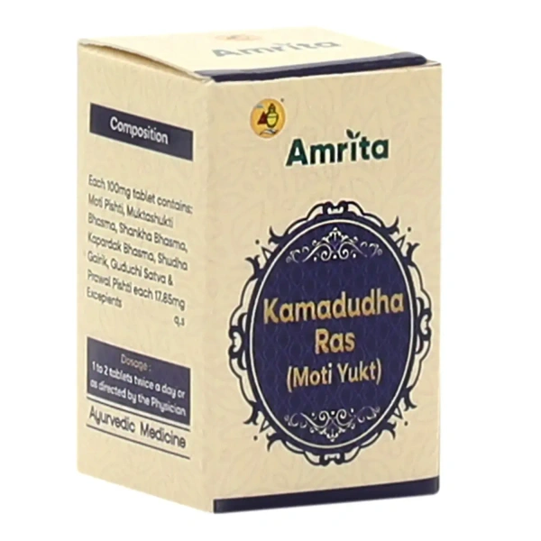 AMRITA DRUGS  Kamadhuda Ras(Moti Yukta) - Amrita - 30 Tablet