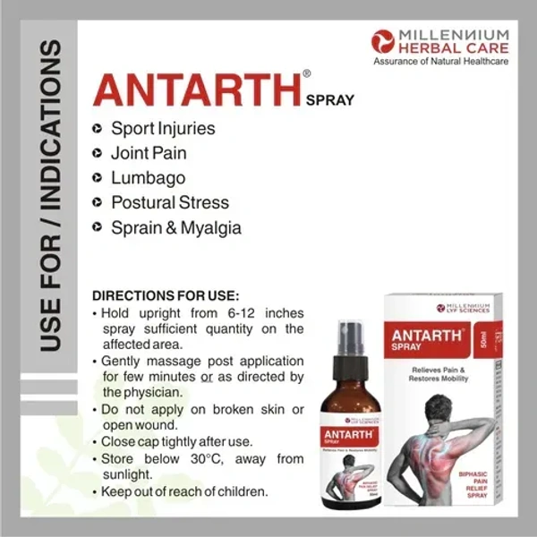 MILLENNIUM HERBALS Antarth Spray - Millennium - 50ml