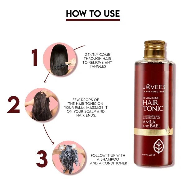 JOVEES HERBAL CARE Revitalising Amla & Bael Hair Tonic - Jovees - 200ml