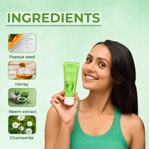 JOVEES HERBAL CARE Papaya & Honey Face Scrub - Jovees - 100g