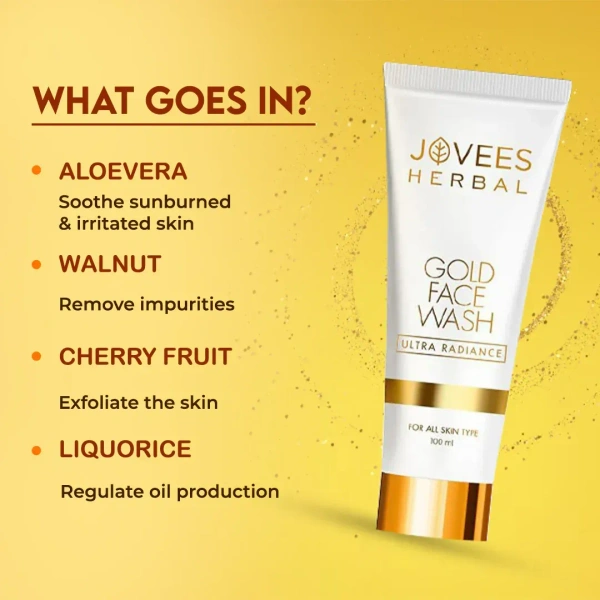JOVEES HERBAL CARE Ultra Radiance Gold Face Wash - Jovees - 100ml