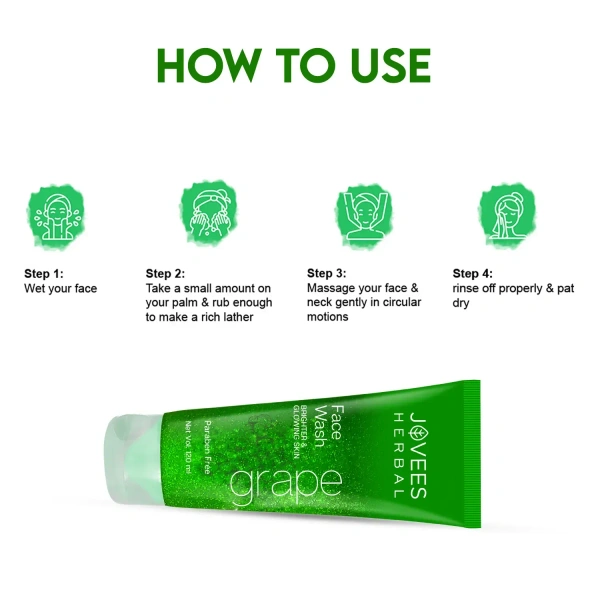 JOVEES HERBAL CARE Grape Face Wash - Jovees - 120ml