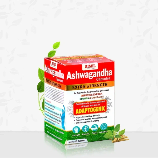 AIMIL PHARMACEUTICAL Ashwagandha Capsules - Aimil - 60 Capsule