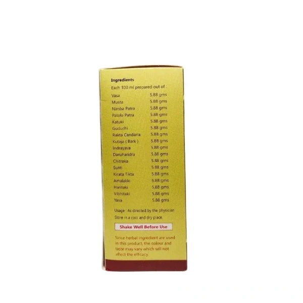 MALABAR AYURVEDA ASH Brihat Vasakadi Kashayam - Malabar - 200ml