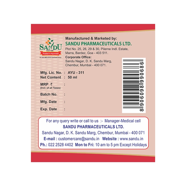 SANDU BROTHERS Berb Enterone Syrup - Sandu  - 50Ml