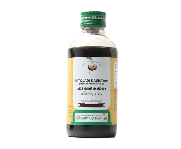 VAIDYARATHNAM Patoladi Kashayam (Patolakaturohinyadi) - Vaidyaratnam - 200Ml
