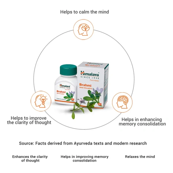 HIMALAYA DRUGS Brahmi Tablet - Himalaya - 60Tablet