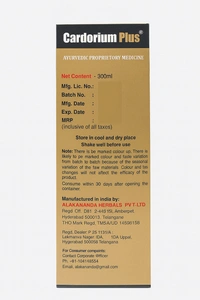 ALAKANANDA HERBALS Cardorium Plus Syrup - Alakanada - 300Ml