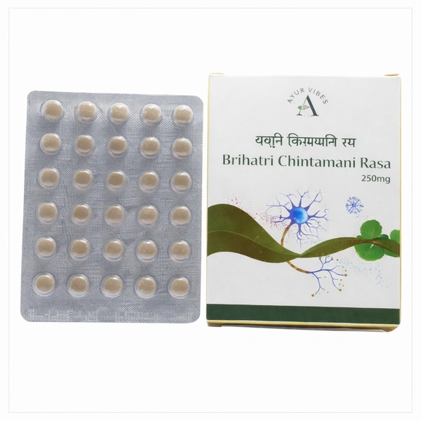 AYUR VIBES Brihatri Chintamani Rasa 250Mg - Ayur Vibes - 30 Tab