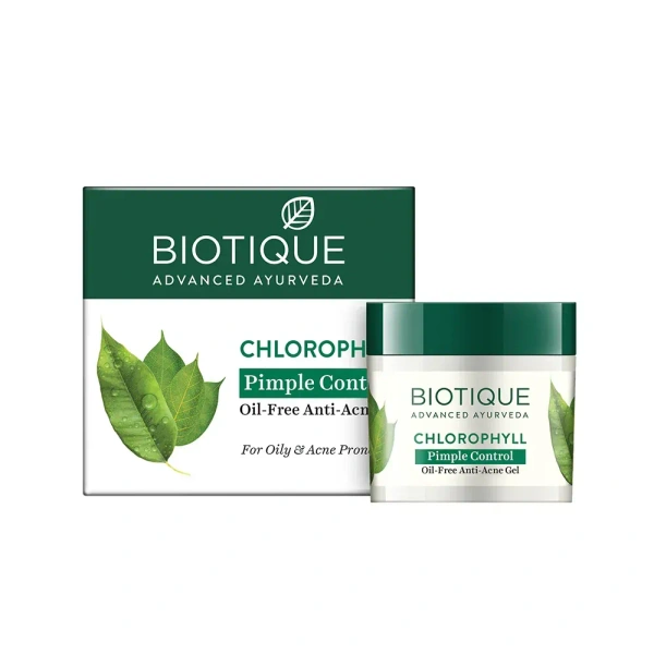 BIOTIQUE Chlorophyll pimple control oil free anti-acne gel - Biotique - 50g