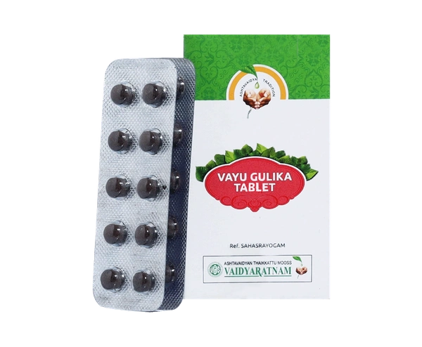 VAIDYARATHNAM Vayu Gulika Tablet - Vaidyaratnam - 10 Tablets