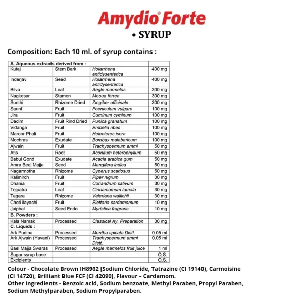 AIMIL PHARMACEUTICAL Amydio Forte Syrup - Aimil  - 100Ml