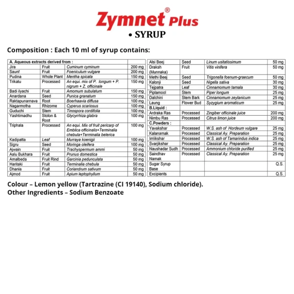 AIMIL PHARMACEUTICAL Zymnet Plus Syrup - Aimil  - 100Ml