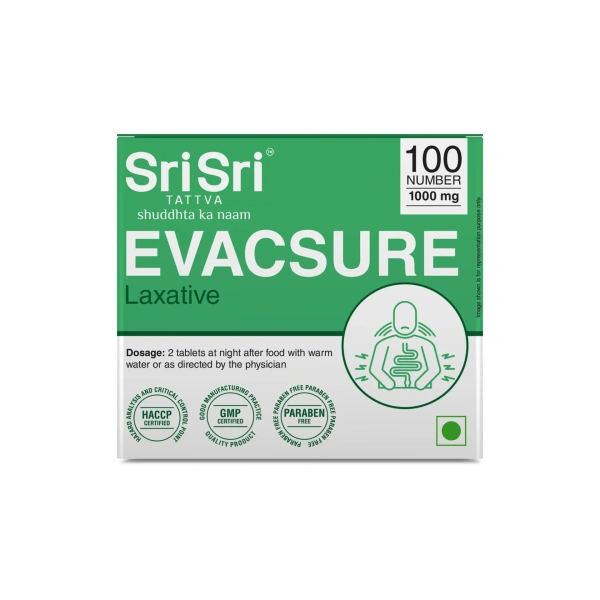 SRI SRI AYURVEDA Evacsure Laxative Tablets - Sri Sri - 10 Tablets