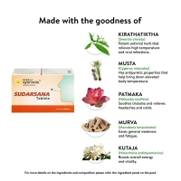  Kerala Ayurveda Sudarshana Tablets - Kerala  - 100Tablets
