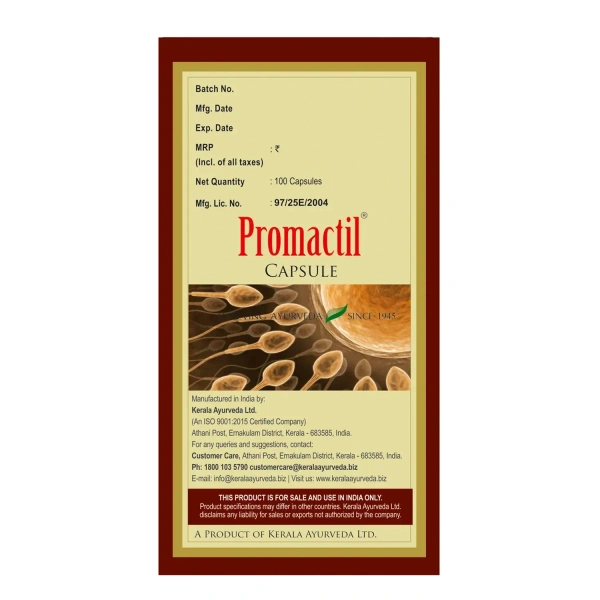 Kerala Ayurveda Promactil Capsules - Kerala  - 100Capsules