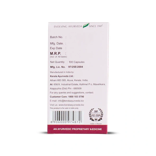 Kerala Ayurveda Lumbagest Capsule - Kerala  - 100Capsules