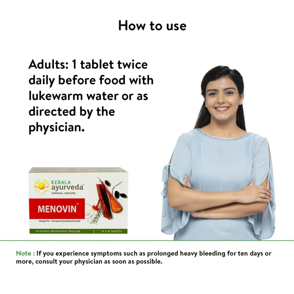 Kerala Ayurveda Menovin Tablets - Kerala  - 10Tablets