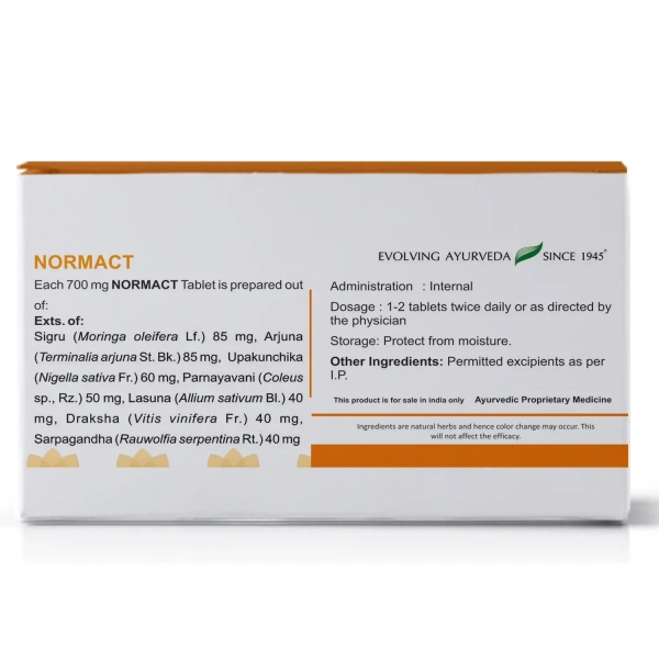 Kerala Ayurveda Normact Tablets - Kerala  - 100Tablets