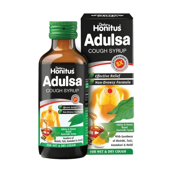 DABUR INDIA LIMITED Honitus Adulsa Cough Syrup - Dabur - 200ml