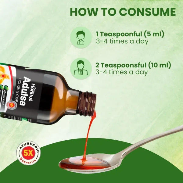 DABUR INDIA LIMITED Honitus Adulsa Cough Syrup - Dabur - 200ml