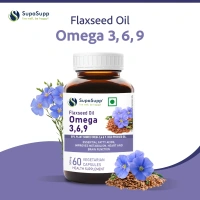 SRI SRI AYURVEDA Flaxseed Oil Capsules Omega - Sri Sri - 60 Capsules
