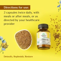 ORGANIC INDIA Flaxseed Oil Capsule - Organic - 60Capsule