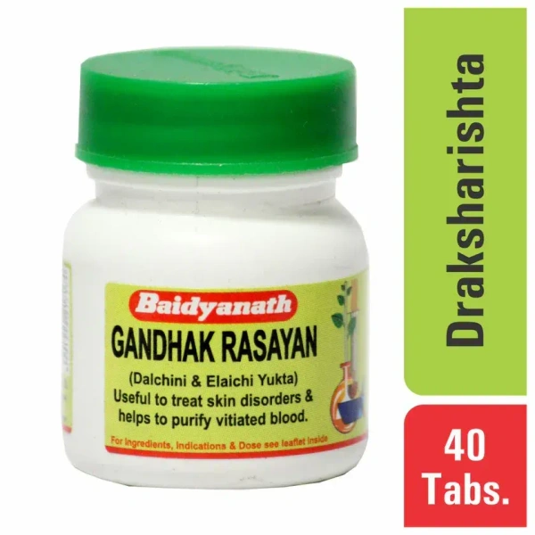 BAIDYANATH  Gandhak Rasayana - Baidyanath - 40Tablet