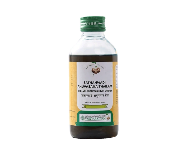 VAIDYARATHNAM Sathahwadi Anuvasana Tail - Vaidyaratnam - 200Ml