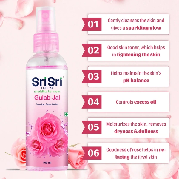 SRI SRI AYURVEDA Gulab Jal - Sri Sri - 100Ml