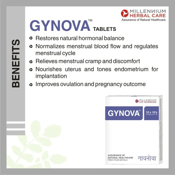 MILLENNIUM HERBALS Gynova Tablet - Millennium - 10Tablets