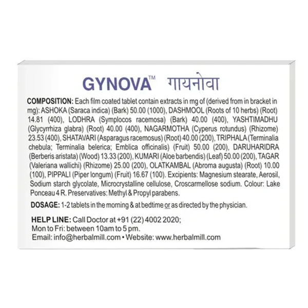 MILLENNIUM HERBALS Gynova Tablet - Millennium - 10Tablets