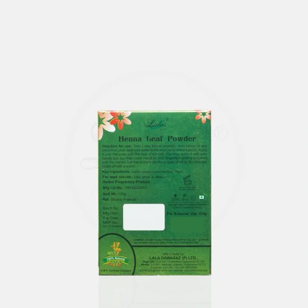 LALA DAWASAZ PVT LTD Henna Powder - Lalas - 100Gm