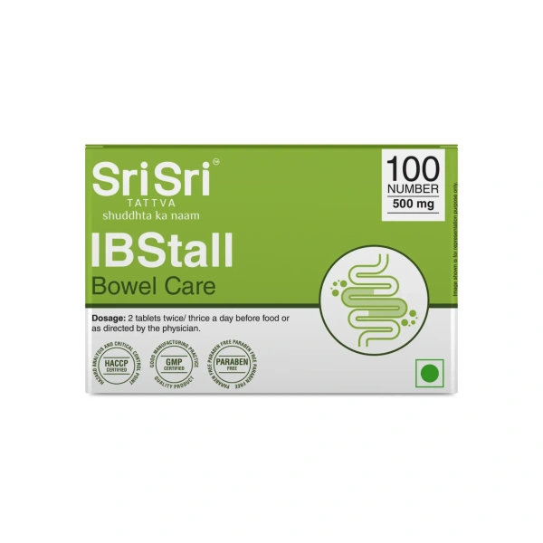 SRI SRI AYURVEDA IBStall Bowel Care 500Mg - Sri Sri - 10 Tablets