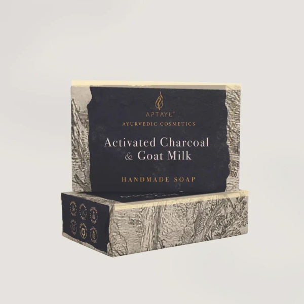 APTAYU Activated Charcoal & Goat Milk Soap - Aptayu - 100Gm