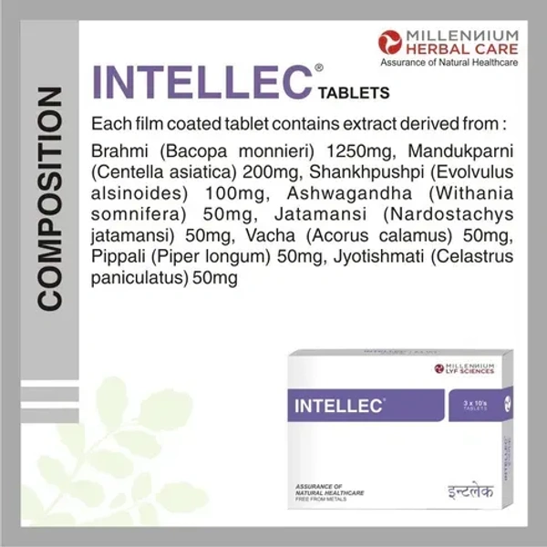 MILLENNIUM HERBALS Intellec Capsule - Millennium  - 10Capsules