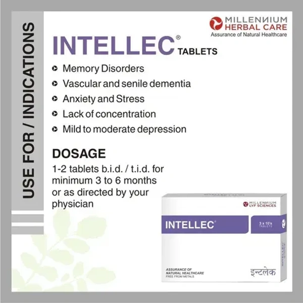 MILLENNIUM HERBALS Intellec Capsule - Millennium  - 10Capsules