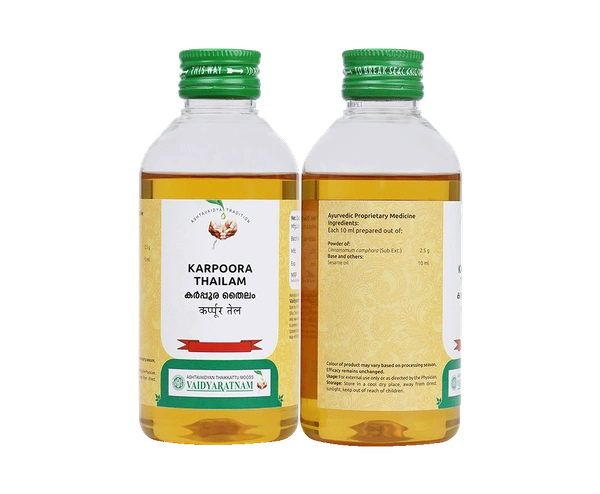 VAIDYARATHNAM Karpooradi Tail - Vaidyaratnam - 200Ml