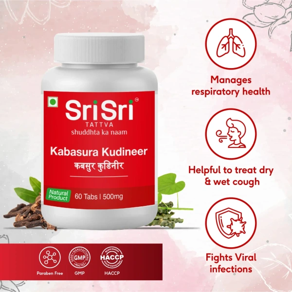 SRI SRI AYURVEDA Kabasura Kudineer Tablet - Sri Sri - 60 Tablets
